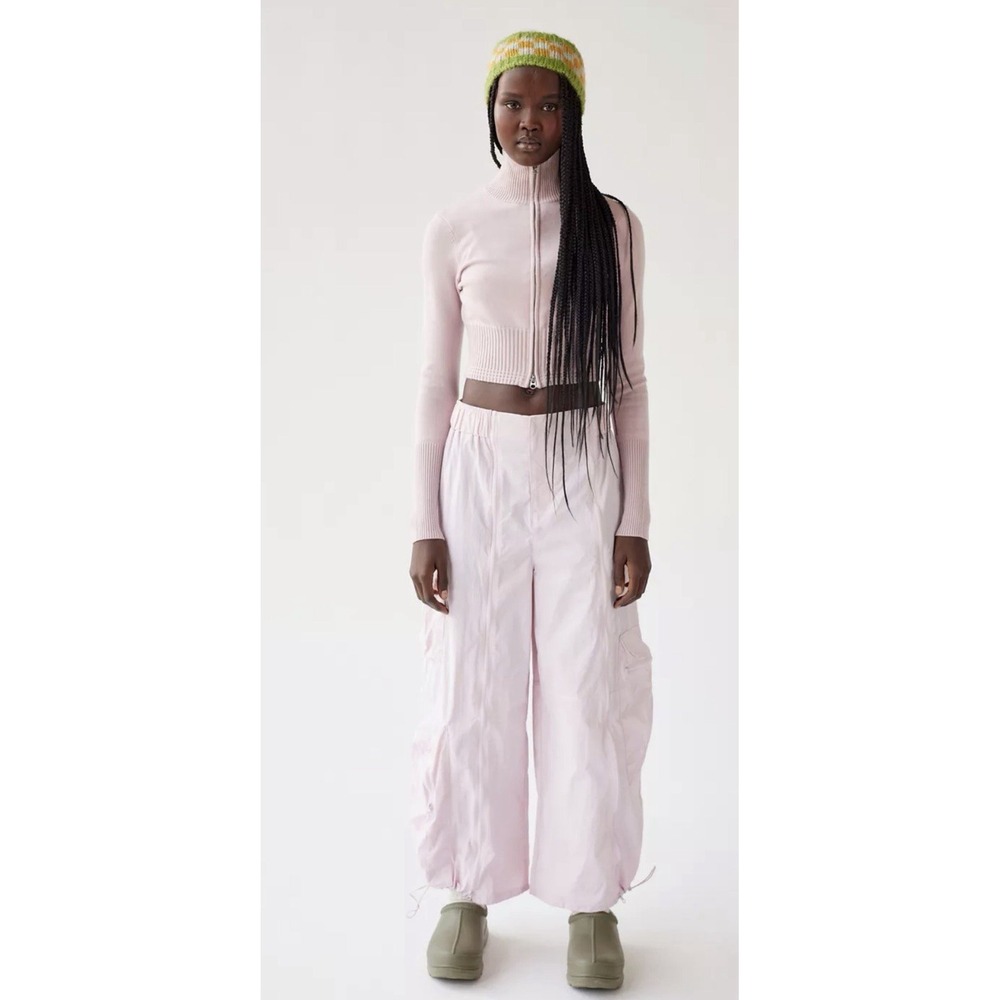 URBAN OUTFITTERS LUNA NYLON BALLOON PINK Parachute Pants BAGGY sz.XS/S Y2K